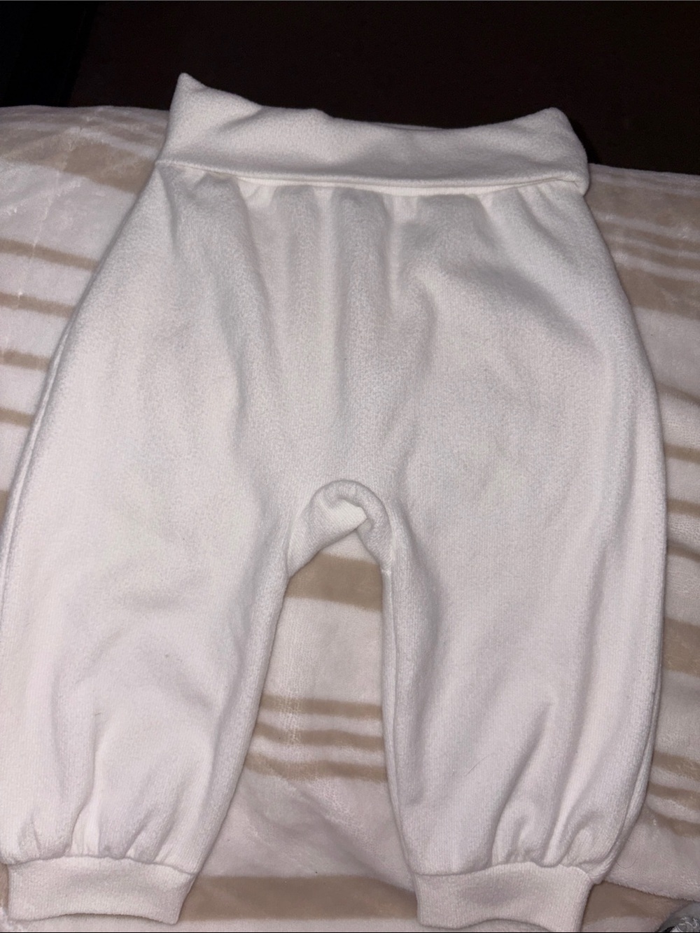 Cream Colored Baby Fleece Pants